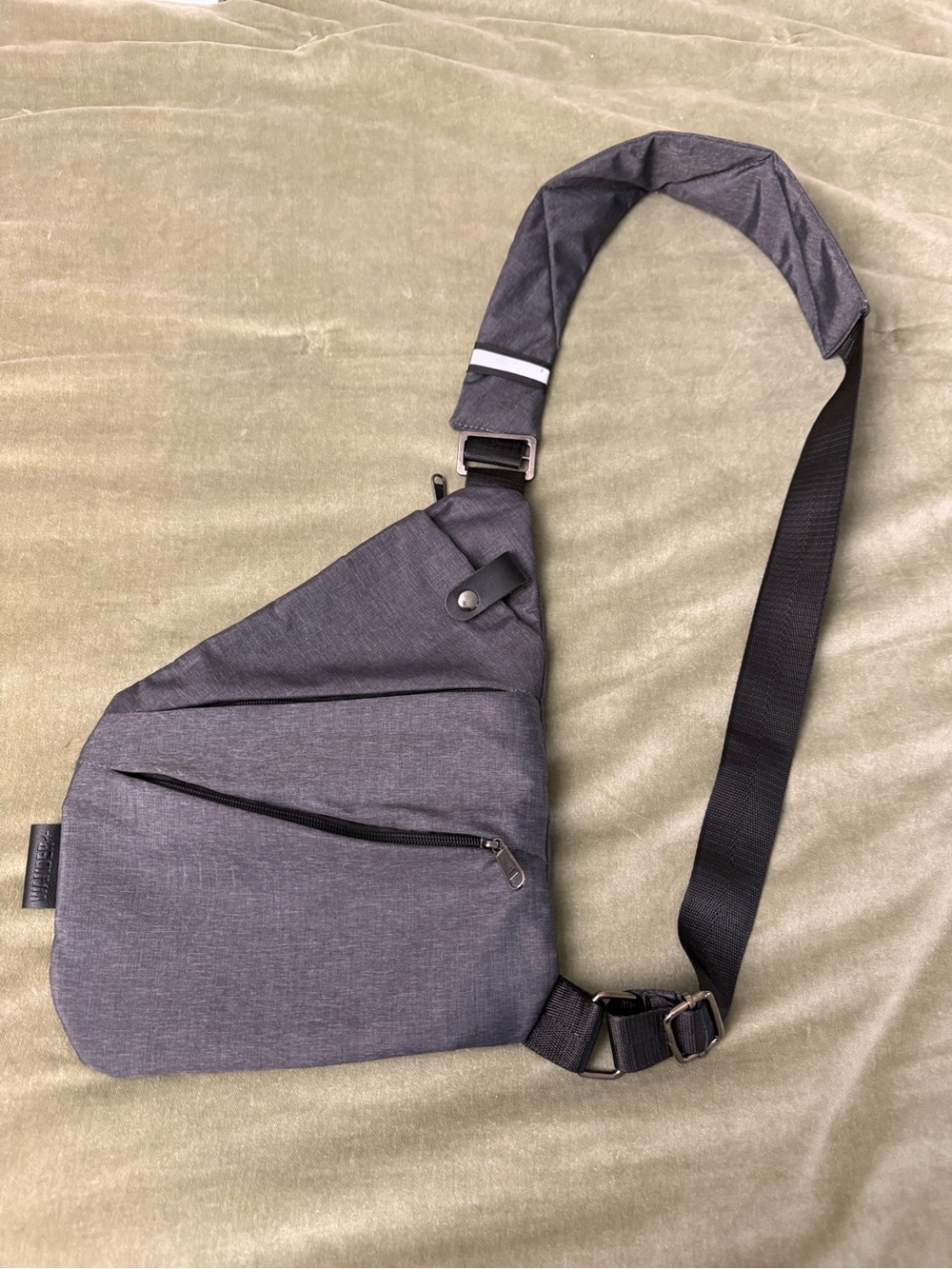 Wander+ Men's Gray Crossbody Sling Bag - Minimal Daily Carry #OSP